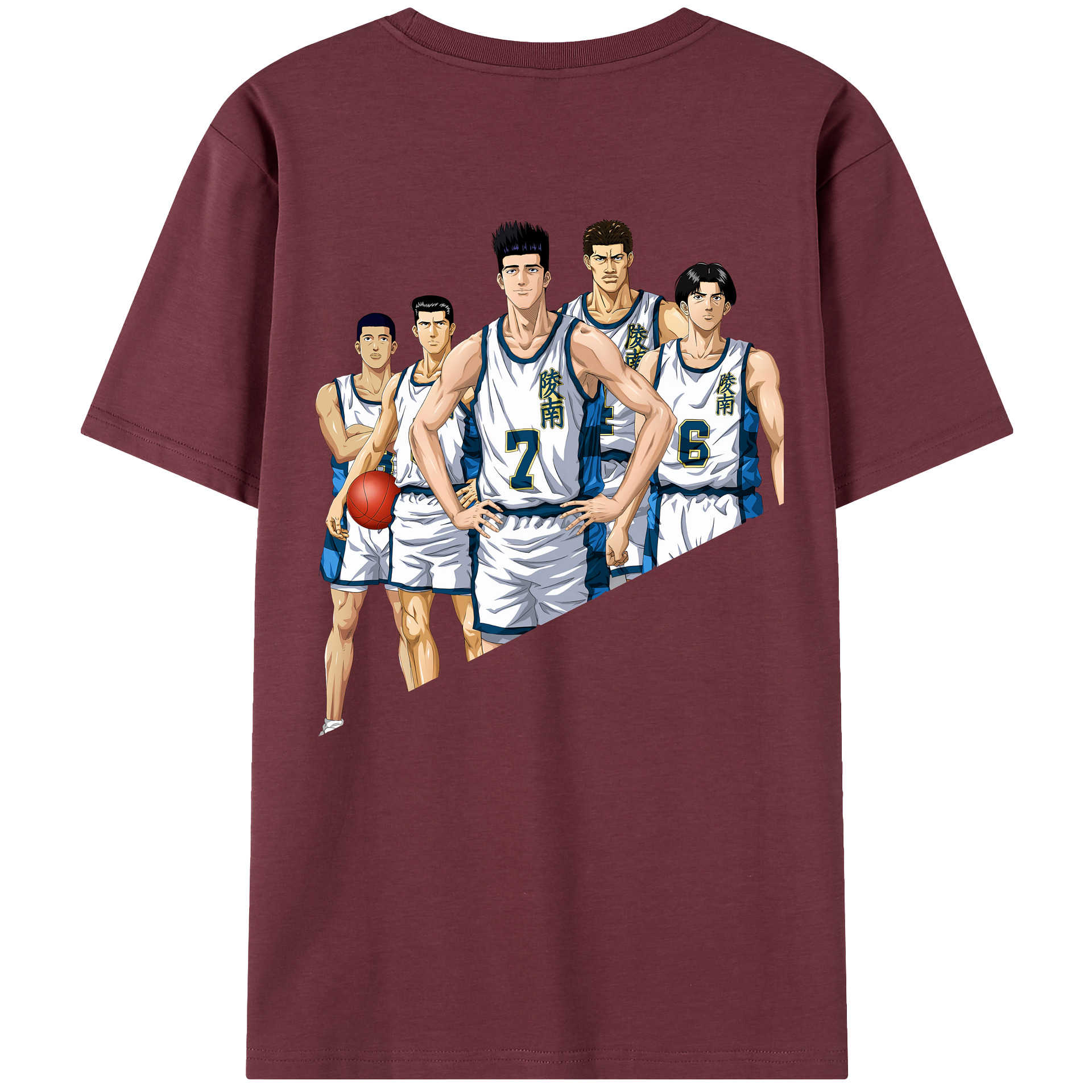 SLAM DUNK／スラムダンク 綿100％半袖Tシャツ（背面プリント）